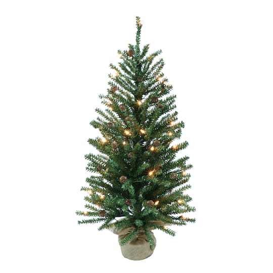 3 ft. Pre-Lit Fir Artificial Christmas Tree, 50 Lights